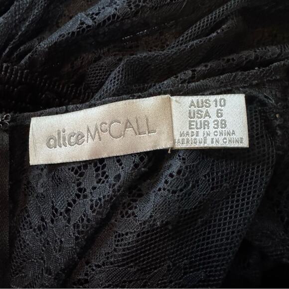 ALICE MCCALL Ready Girl Black Lace Fringe Dress with Tassels Size US 6 - Picture 6 of 6